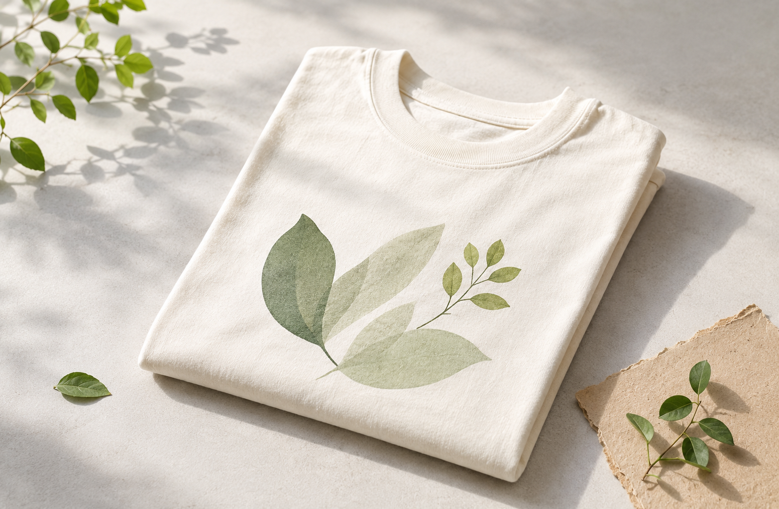 環境にやさしい素材を使ったオリジナルTシャツのイメージ